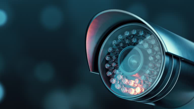 Security camera system assessment showing blind spots and coverage gaps